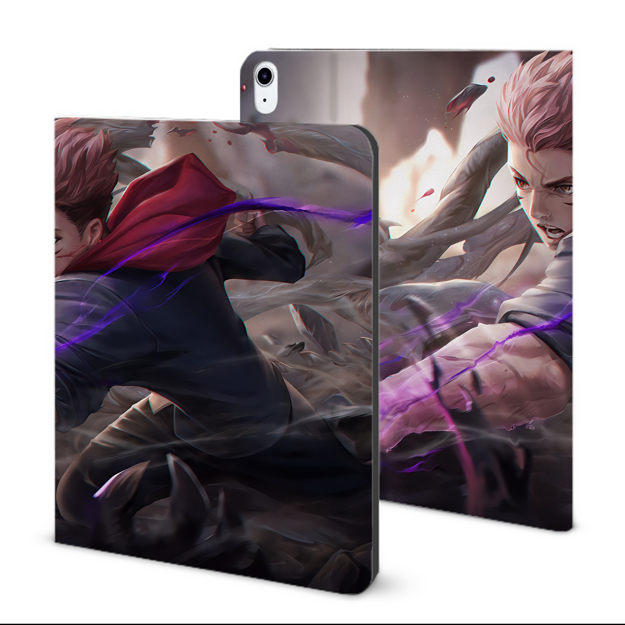（画像用） 呪術廻戦 Jujutsu Kaisen IPad ケース ブック型 PUレザー TPU 耐衝撃 軽量 薄型 ペン収納なし 全面保護 IPad 各モデル対応